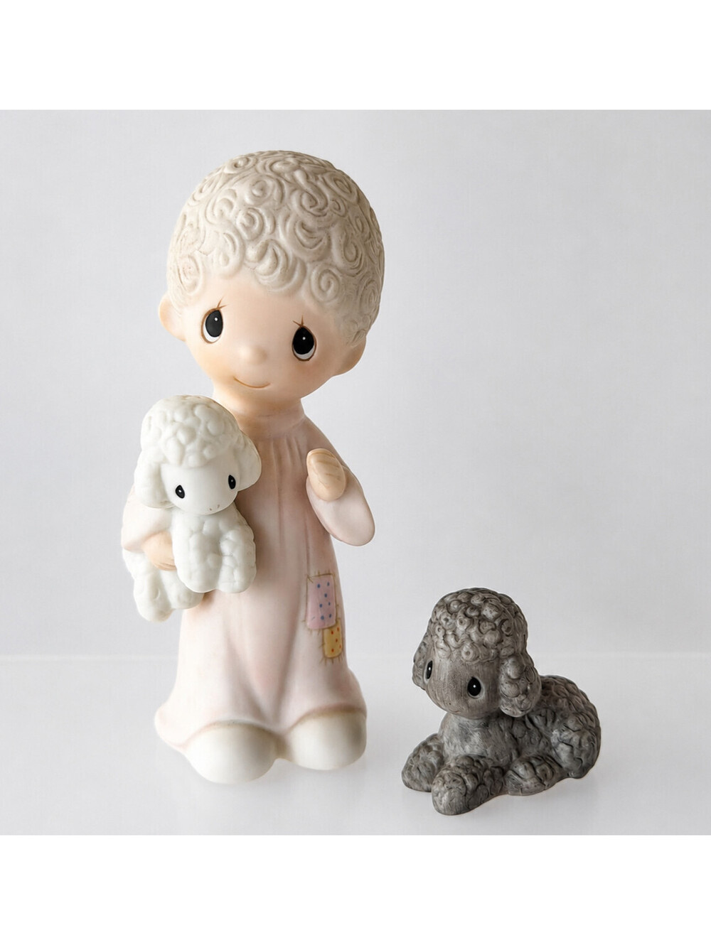 Precious Moments Come Let Us Adore Him Shepherd Boy Nativity Figurine Extra Lamb